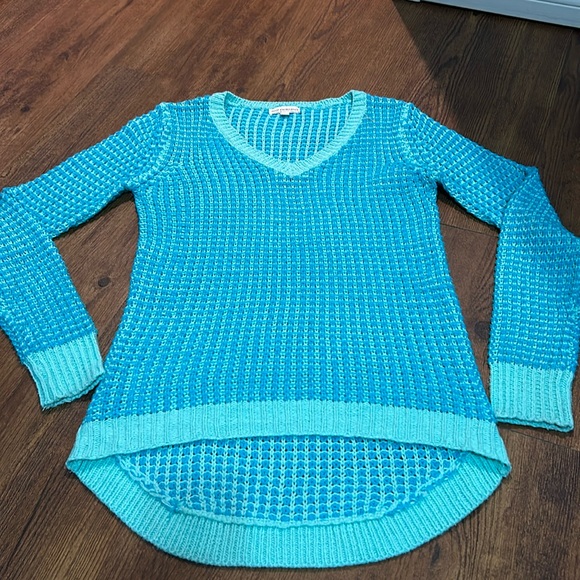 Blue/Aqua V-neck Sweater size L - Picture 1 of 3